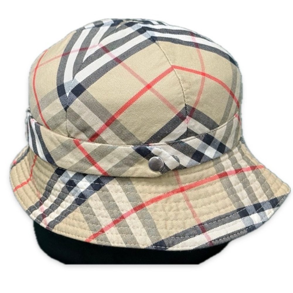 [Burberry] Nova Check Bucket Plaid Signature Sun Hat Small Youth/Kids - Picture 2 of 9